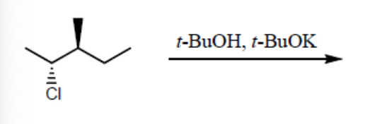 <p>What is the <em>major</em> product for the following reaction?</p>