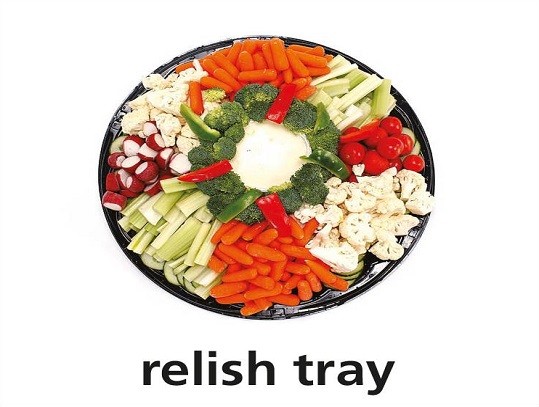 <p>relish tray</p>