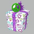 <p>peace out puppy gift box</p>
