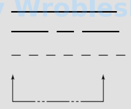 <p>Match the following line images to the correct type of line.</p><p></p><p>-possible answers-</p><p>Object line</p><p>Cutting plane line</p><p>Center line</p><p>Hidden line</p>