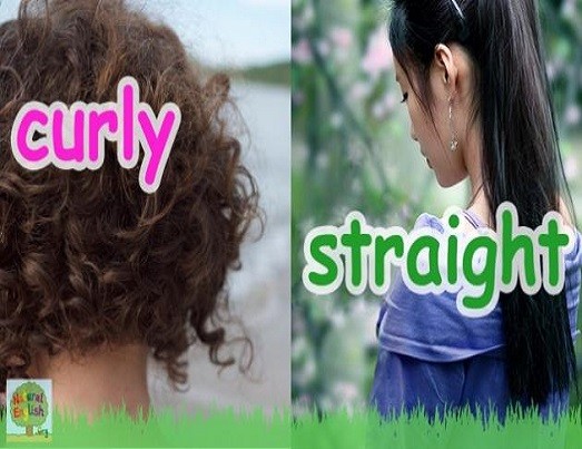 <p>curly and straight</p>