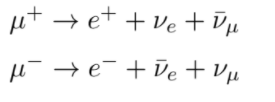 top line anti muon and bottom muon