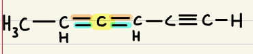 <p>What is the hybridization of the indicated atom in the following?</p>