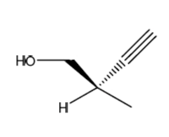 <p>What is IUPAC name of the following compound?</p><p></p><p>(R) -2-methyl-3-butyn-1-ol</p><p>&nbsp;(S) -2-methyl-3-butyn-1-ol</p><p>&nbsp;(R) -2-methyl-1-butyn-3-ol</p><p>&nbsp;(S) -2-methyl-1-butyn-3-ol</p>