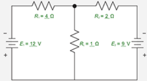 <p>Given the circuit and parameters shown, solve for the current through the load resistor using Thevenin’s Theorem. (Round the FINAL answer to at least two decimal places in</p><p>the specified unit.)</p><p></p><p>IRL =   ?   A</p>