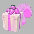 <p>strawberry chiffon squirrel gift box</p>