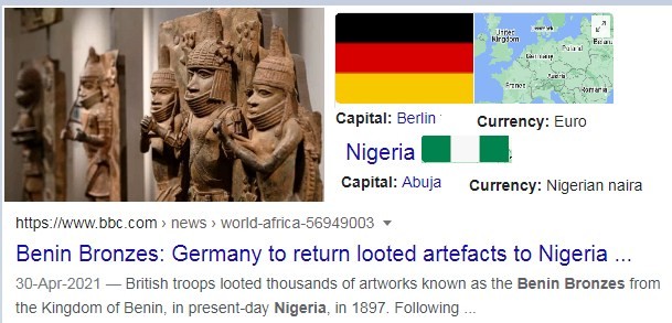 Q16) Which country has announced to return the artifacts called the “Benin Bronzes” to
Nigeria? 
