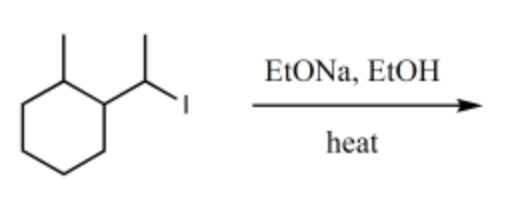 <p>What is the <em>major</em> product for the following reaction?</p>