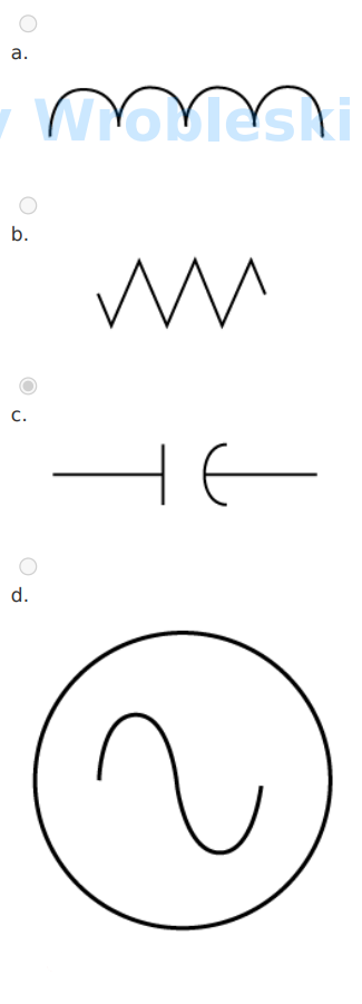 <p>Which of the following is the correct schematic symbol for a capacitor?</p>