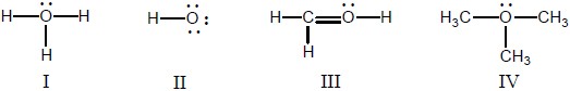 <p>In which structure(s) below does the oxygen have a formal charge of +1?</p>