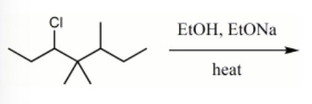 <p>What is the <em>major</em> product for the following reaction?</p>