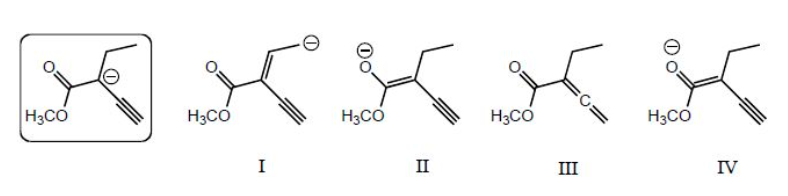 <p>Which of the following species is/are a resonance form(s) of the species in the box?</p>