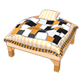 <p>patchwork pillow bed</p>