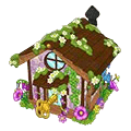 <p>secluded garden shed</p>
