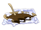 <p>frozen chocolate fondue</p>