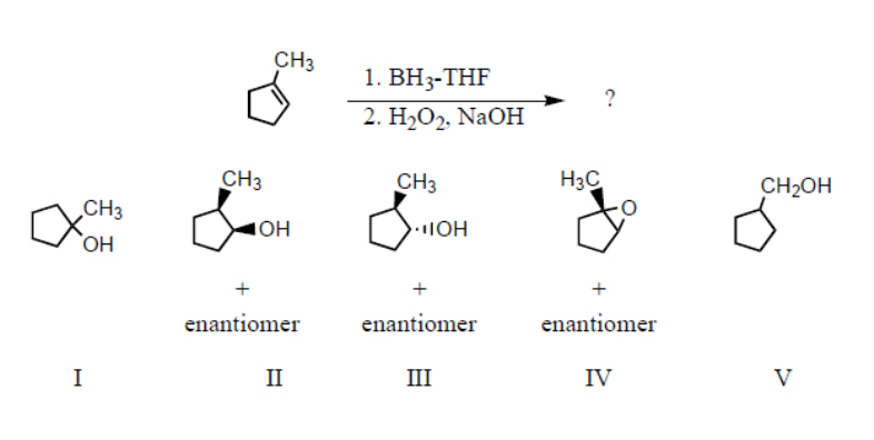 <p>Which product(s) would you expect to obtain from the following sequence of reactions?</p>