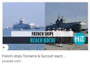 Q18) Tonnerre and Surcouf,  which arrived at Cochin Port Trust on a goodwill visit, are the naval ships of which country?