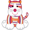 <p>striped cheeky cat</p>