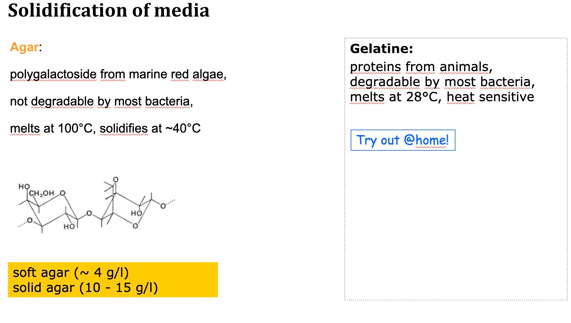 <p>-Agar</p><p>-Gelatine</p>