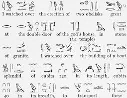 <p>Who translated the hieroglyphs according to the text?</p>