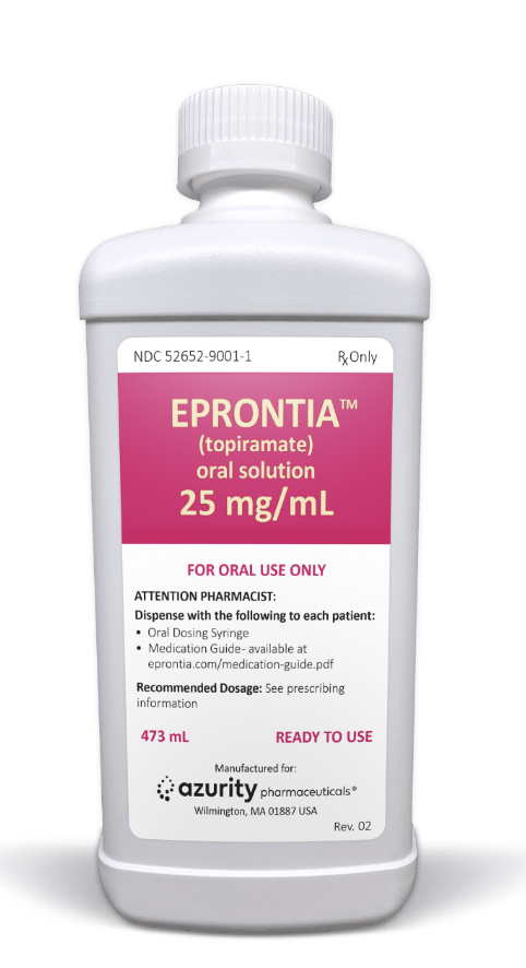 <p>EPRONTIA:  The <strong>ONLY</strong> <strong>ready-to-use</strong> oral liquid solution approved by the US Food &amp; Drug Administration (FDA) for the treatment of epilepsy or migraine.</p>