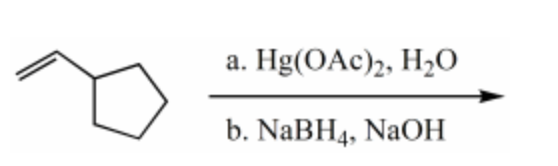 <p>What is the <em>major</em> product for the following reaction?</p>