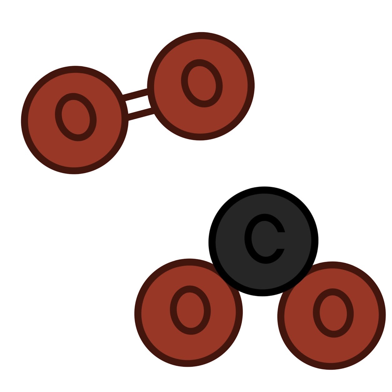 <p><span class="tt-bg-yellow">Small</span> molecules like O2 &amp; CO2</p>