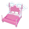 <p>pink flutter bed</p>