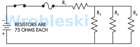 <p>Find the total resistance in the following circuit.</p><p>Answer:</p>