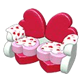 <p>candy heart couch</p>