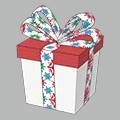 <p>snowflake pup gift box</p>
