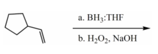 <p>What is the <em>major</em> product for the following reaction?</p>