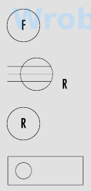 <p>Match the common electrical blueprint symbols to the proper description.</p><p></p><p>-possible answers-</p><p>Range outlet</p><p>Fan hanger</p><p>Fluorescent fixture</p><p>Recessed incandescent fixture</p>