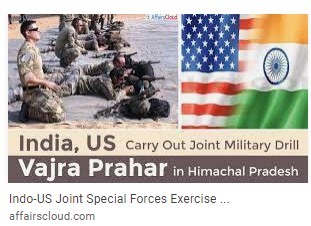 Q2)  Which edition  of IndoUS Joint Special Forces Exercise VAJRA PRAHAR 2021  was conducted at Bakloh, HP in March 2021?
