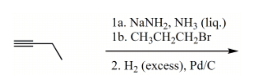 <p>What is the <em>major</em> product for the following reaction sequence?</p>