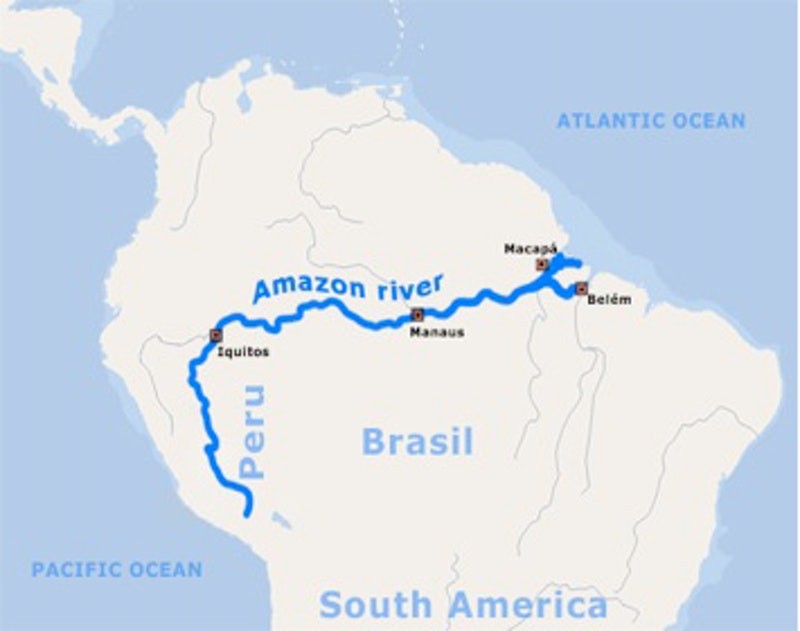 <p>the Amazon River</p>