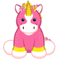 <p>swirly curl unicorn</p>