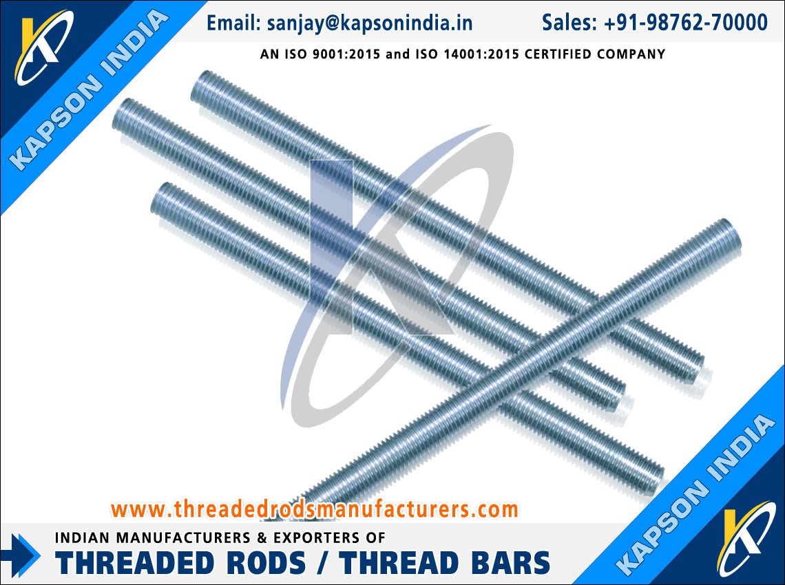 <p>Threaded Rods &amp; Bars, Hex Bolts, Hex Nuts Fasteners manufactures exporters India threadedrodsmanufacturers.com +91-9876270000</p>