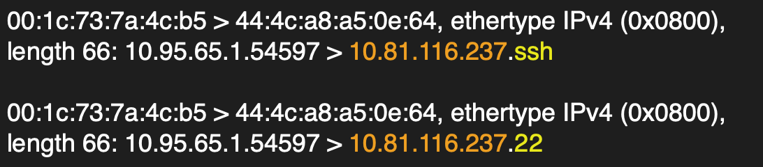 <p>Disable hostname AND port name resolution using the <span class="tt-bg-red">__</span> flag.</p>