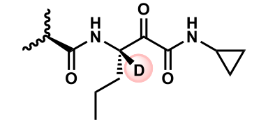 <p>How does adding deuterium affect this compounds metabolism?</p>