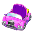 <p>pretty pink convertible</p>