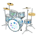 <p>polka dot drum set</p>