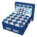 <p>BLUE HARLEQUIN BED</p>