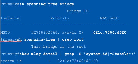 <p>All <span class="tt-bg-red">___</span> will utilize the MLAG System ID (MSI) as the bridge ID</p>