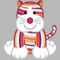 <p>striped cheeky cat</p>