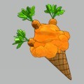 <p>carrot cream cone</p>