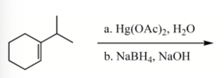 <p>What is the <em>major</em> product for the following reaction?</p>