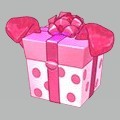 <p>pink dalmatian gift box</p>