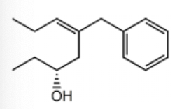 <p>Name the following compound:</p><p>(<em>R,Z</em>)-5-benzyloct-5-en-3-ol</p><p>(<em>R,E</em>)-5-benzyloct-3-en-6-ol</p><p>(<em>R,Z</em>)-5-phenyloct-5-en-3-ol</p><p>(<em>R,E</em>)-5-phenyloct-5-en-3-ol</p><p>(<em>R,E</em>)-5-benzyloct-5-en-3-ol</p>