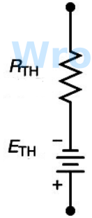 <p>Using the Thevenin's equivalent circuit values, calculate the current flow through a load resistor of 2 ohms. Calculate to three decimal places.</p>